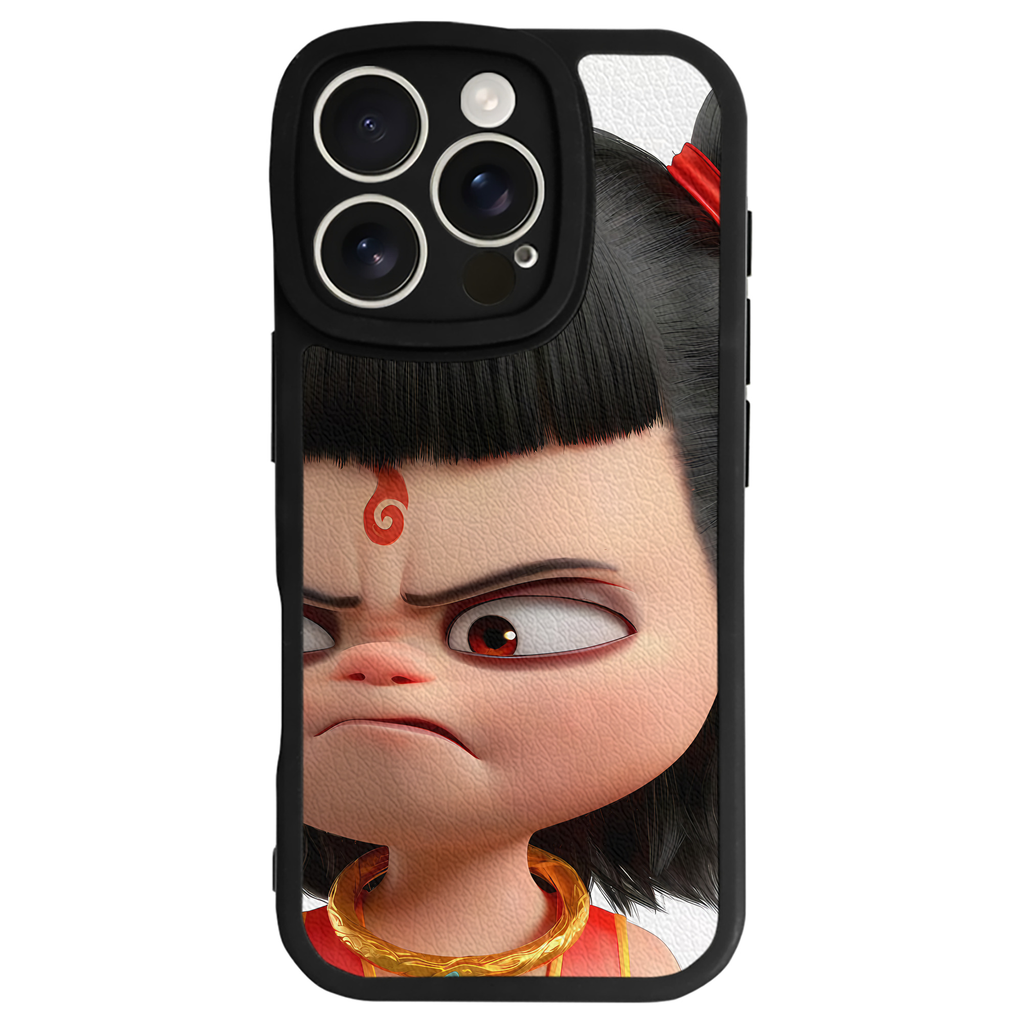 （画像用） Ne Zha 2 ナタ 魔童の大暴れ 【iPhone 16シリーズ対応】シリコンスマホケース（レザー調） 材質：シリコン